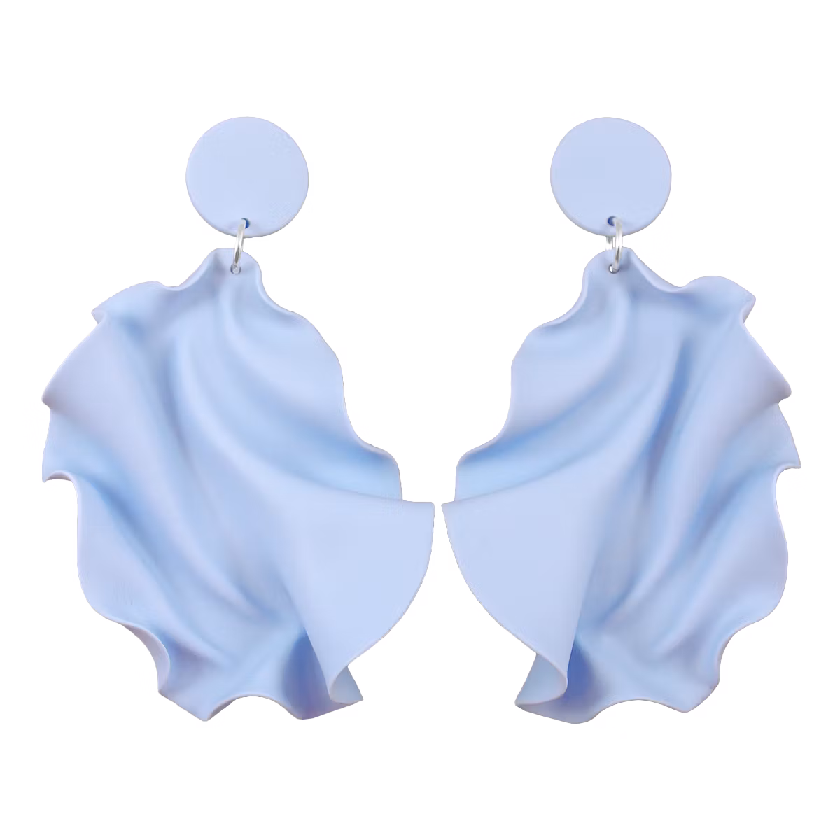 Satin round top ljusblå