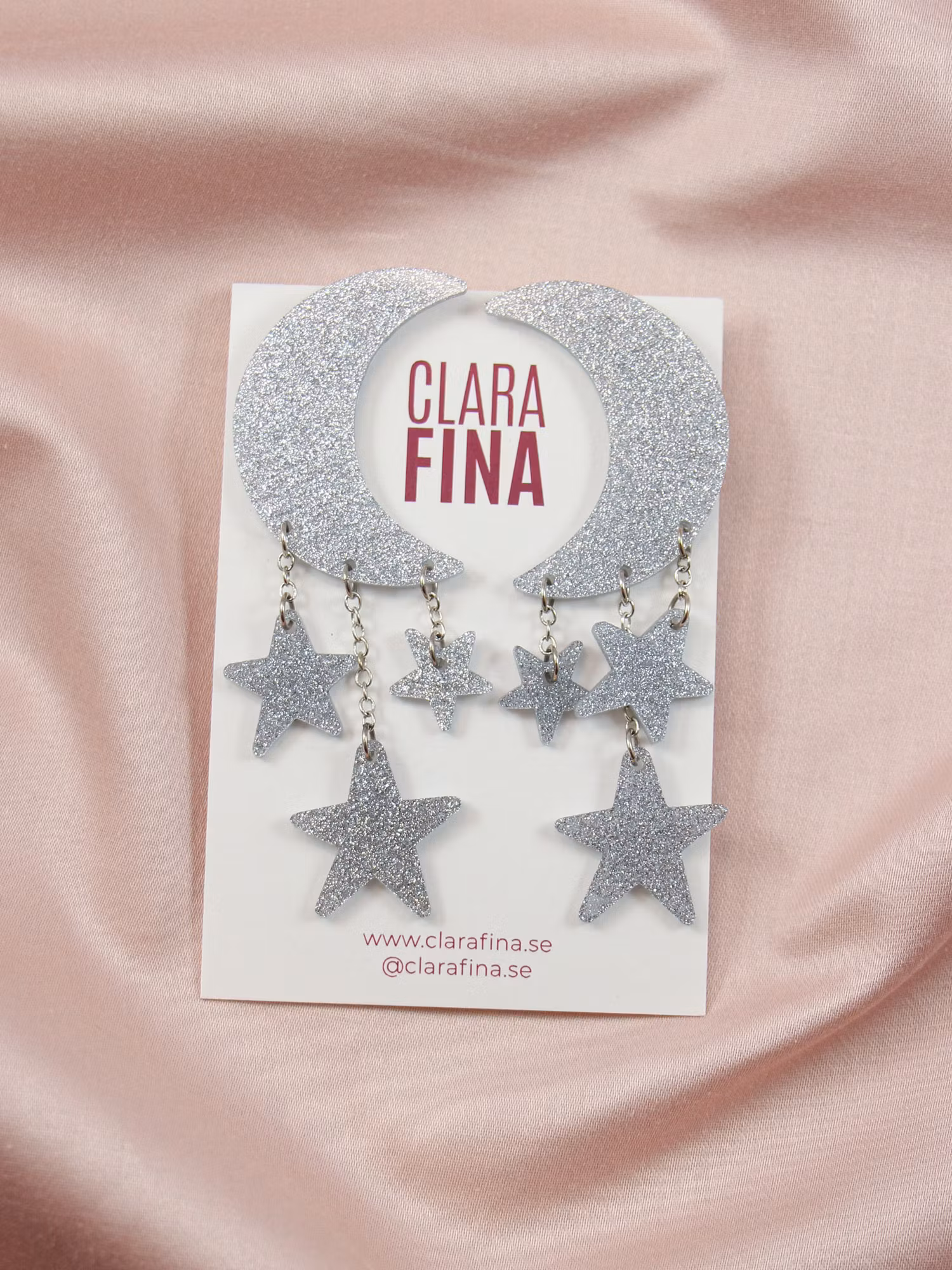 SAMPLE Månar och stjärnor Silverglitter