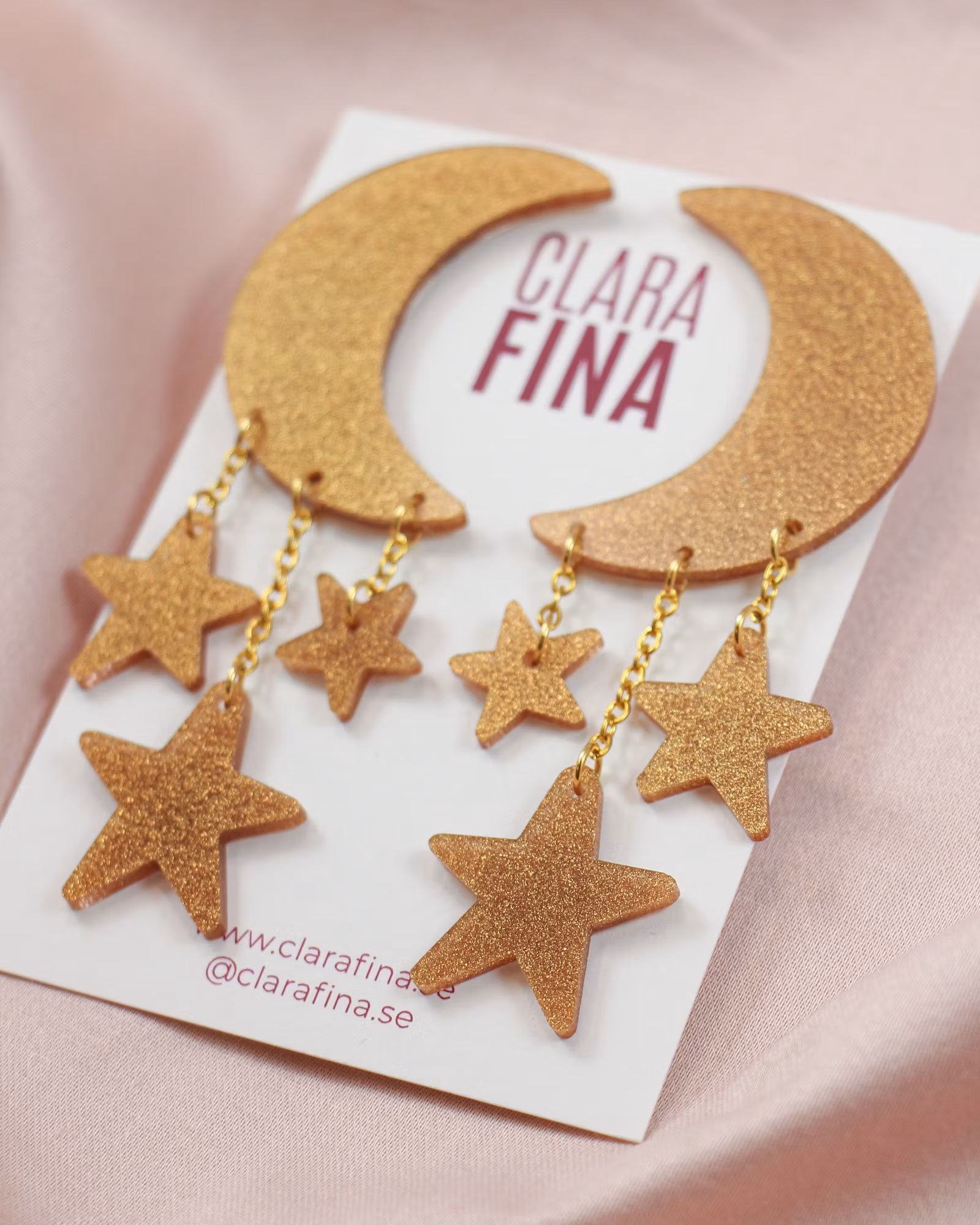 SAMPLE Månar och stjärnor Guldglitter