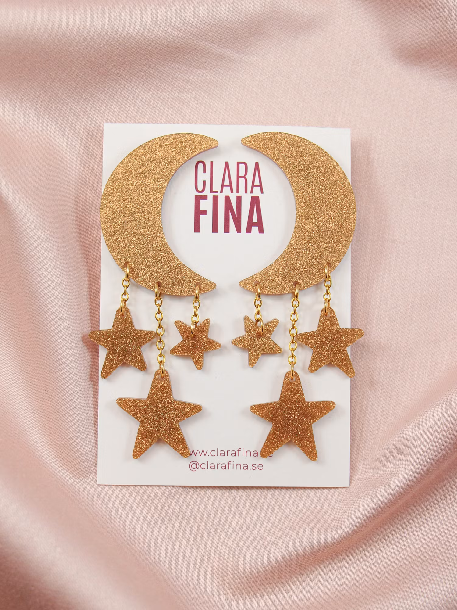 SAMPLE Månar och stjärnor Guldglitter