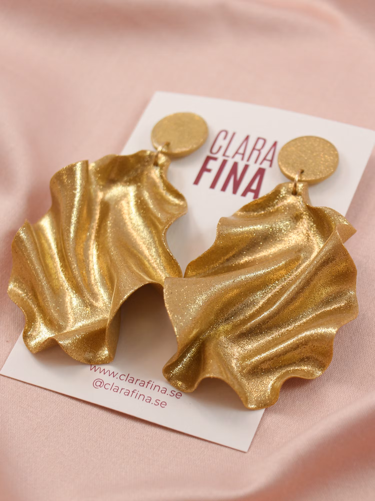 SAMPLE Satin Round top guldglitter