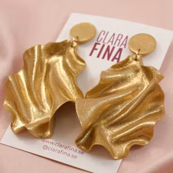 SAMPLE Satin Round top guldglitter