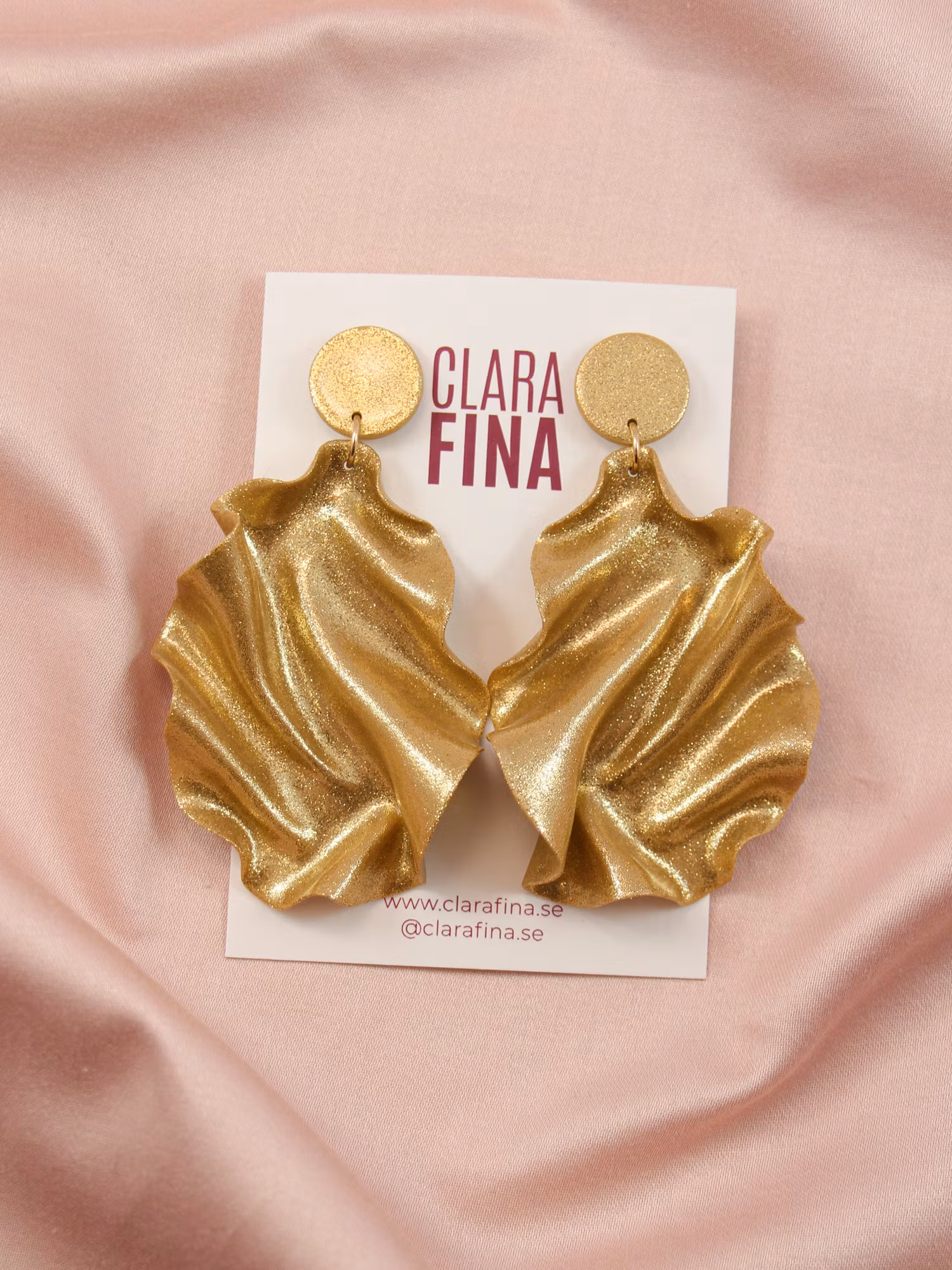 SAMPLE Satin Round top guldglitter