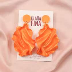 SAMPLE Satin Round top orange glitter