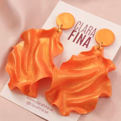 SAMPLE Satin Round top orange glitter