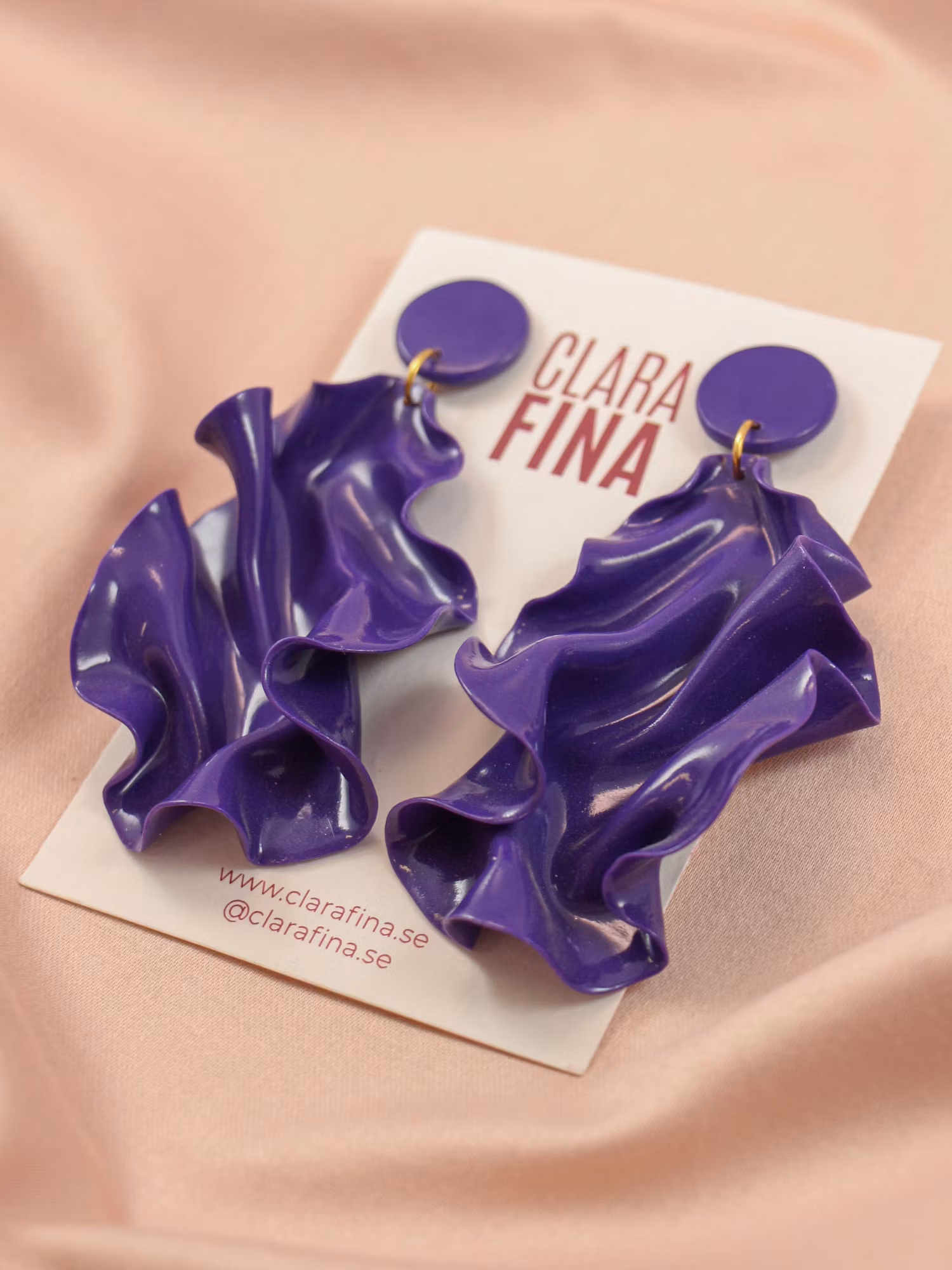 SAMPLE Satin Round top mörklila blank