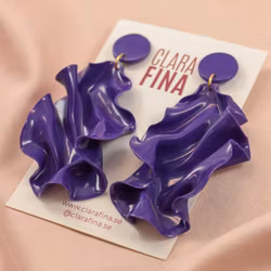 SAMPLE Satin Round top mörklila blank