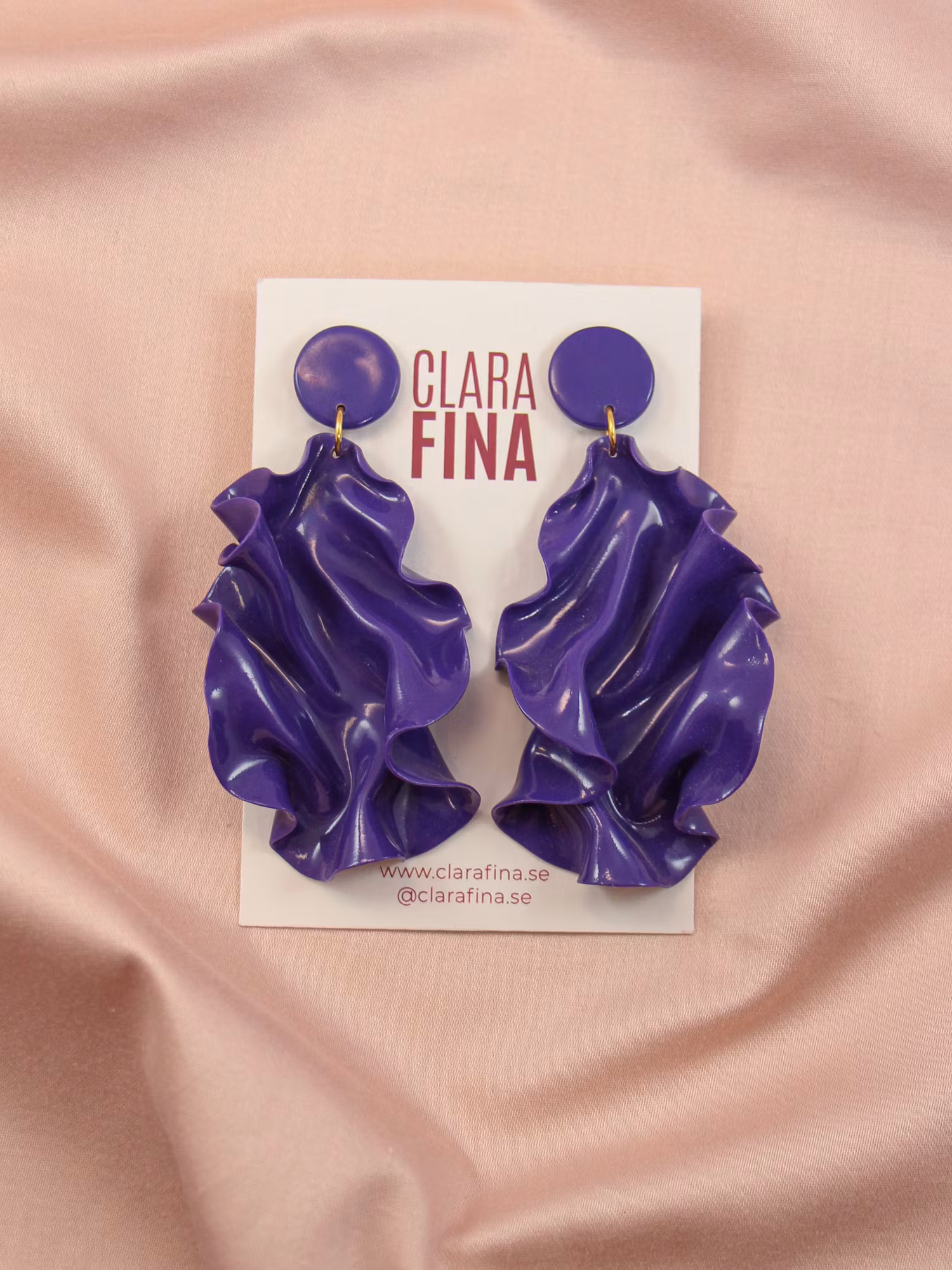 SAMPLE Satin Round top mörklila blank