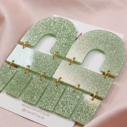 SAMPLE SOLBLEKT Multi Shape grönt glitter