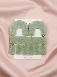 SAMPLE SOLBLEKT Multi Shape grönt glitter