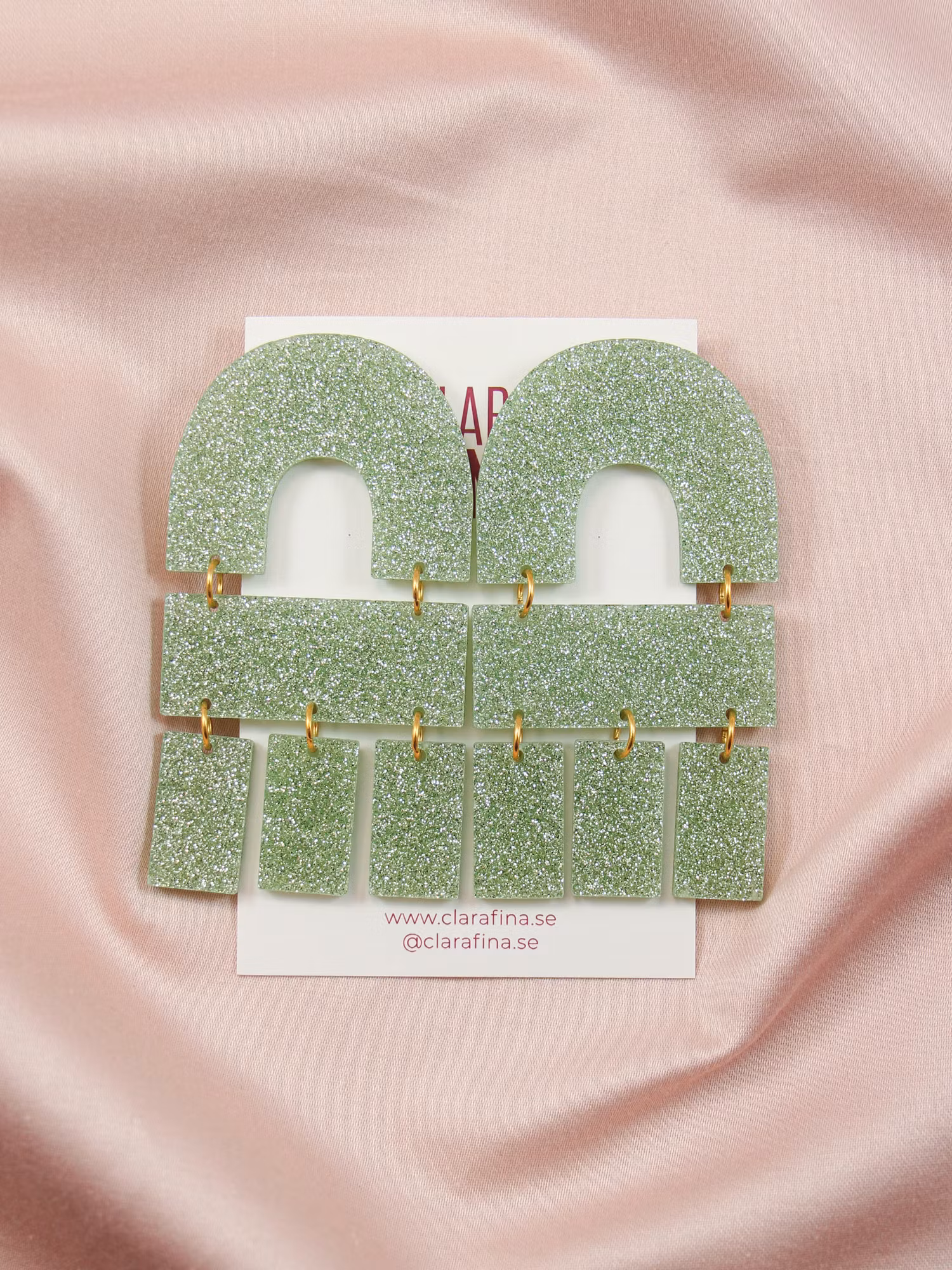 SAMPLE SOLBLEKT Multi Shape grönt glitter