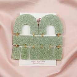 SAMPLE SOLBLEKT Multi Shape grönt glitter