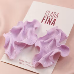 SAMPLE Satin ljuslila med små svarta prickar