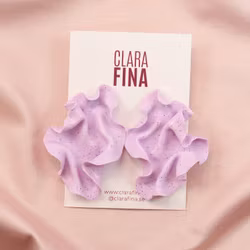 SAMPLE Satin ljuslila med små svarta prickar