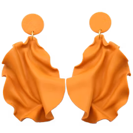 Satin round top Varm orange