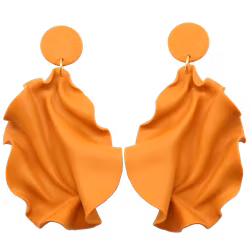 Satin round top Varm orange