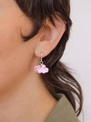 Minimoln rosa med silvriga detaljer 1 st SINGELÖRHÄNGE