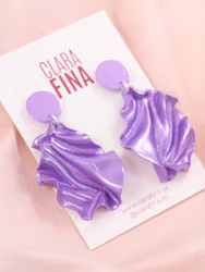 Satin round top MINI lila glitter