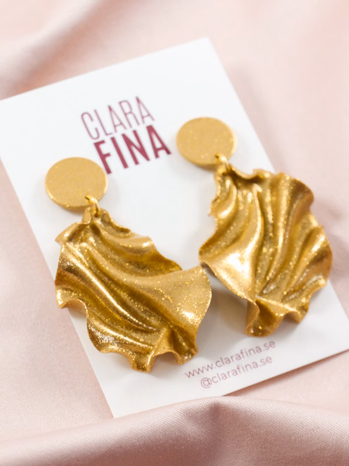 Satin Round top MINI guldglitter