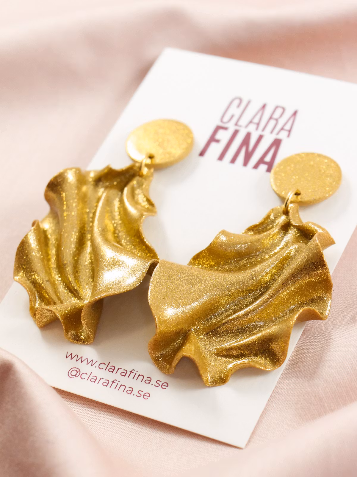 Satin Round top MINI guldglitter