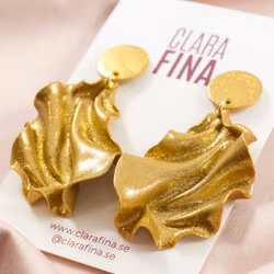 Satin Round top MINI guldglitter