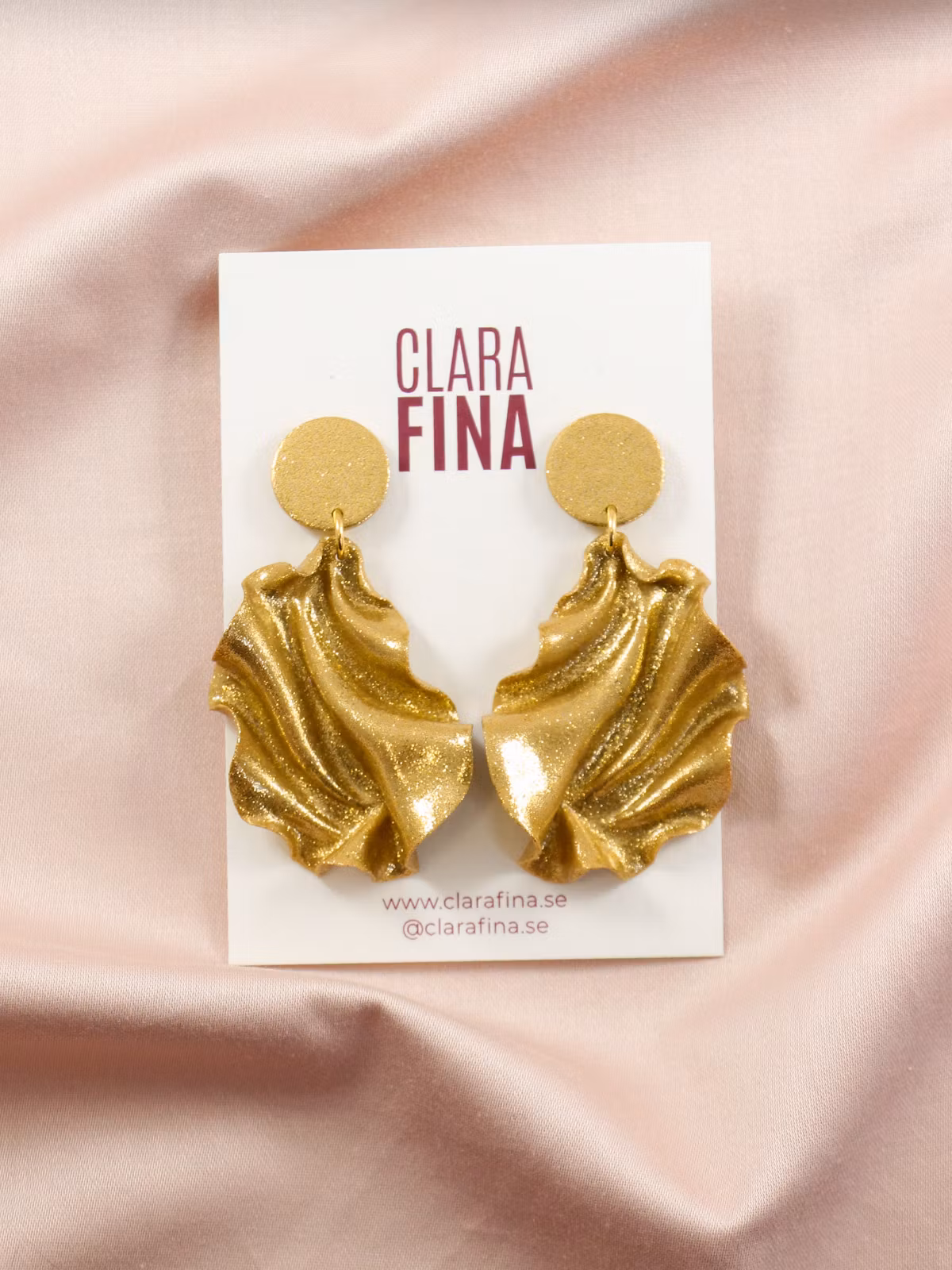 Satin Round top MINI guldglitter