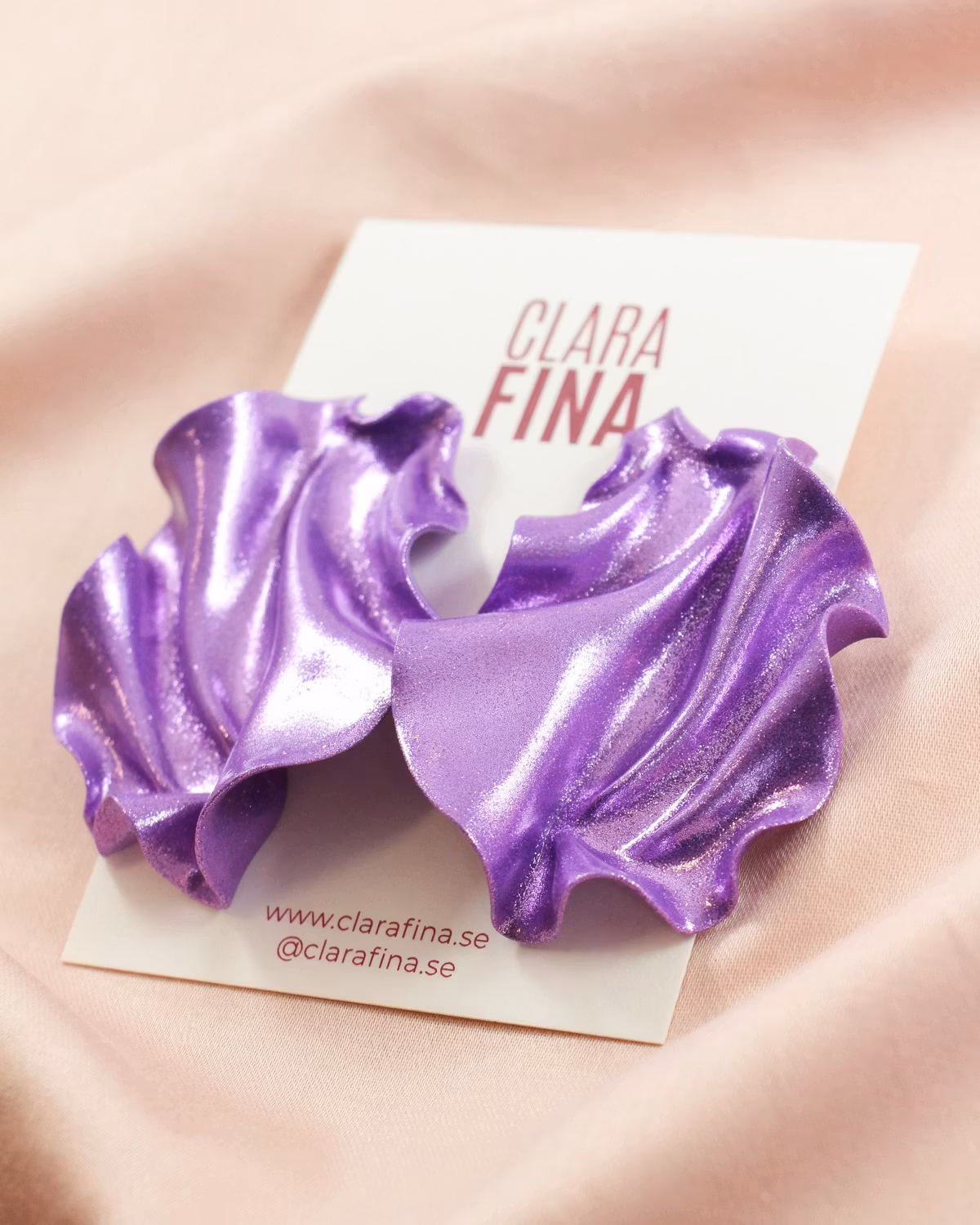 Satin lila glitter