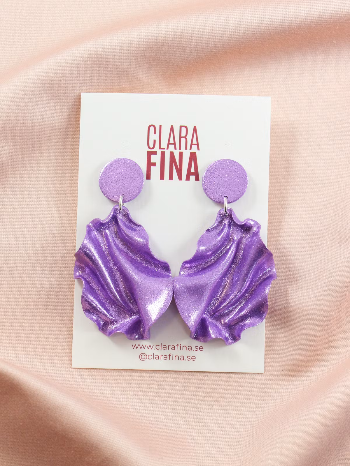 Satin round top MINI lila glitter