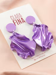 Satin round top MINI lila glitter