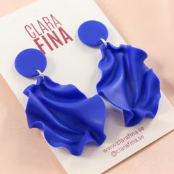 Satin round top MINI klarblå