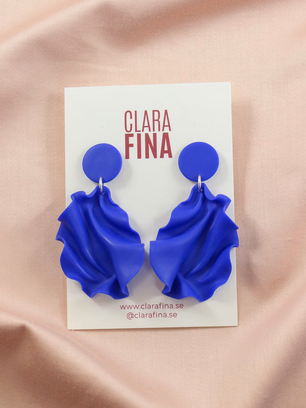 Satin round top MINI klarblå