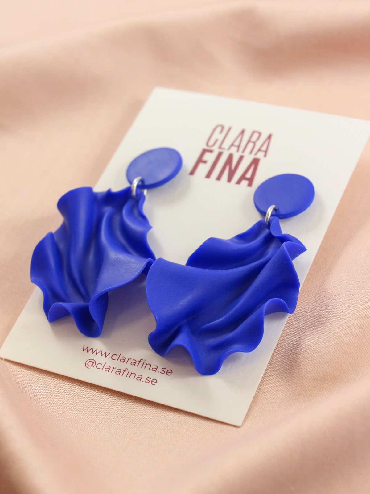 Satin round top MINI klarblå