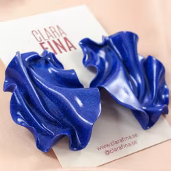 Satin blått glitter