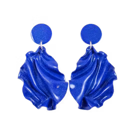 Satin Round top Mini blått glitter