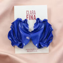 Satin Mini blått glitter