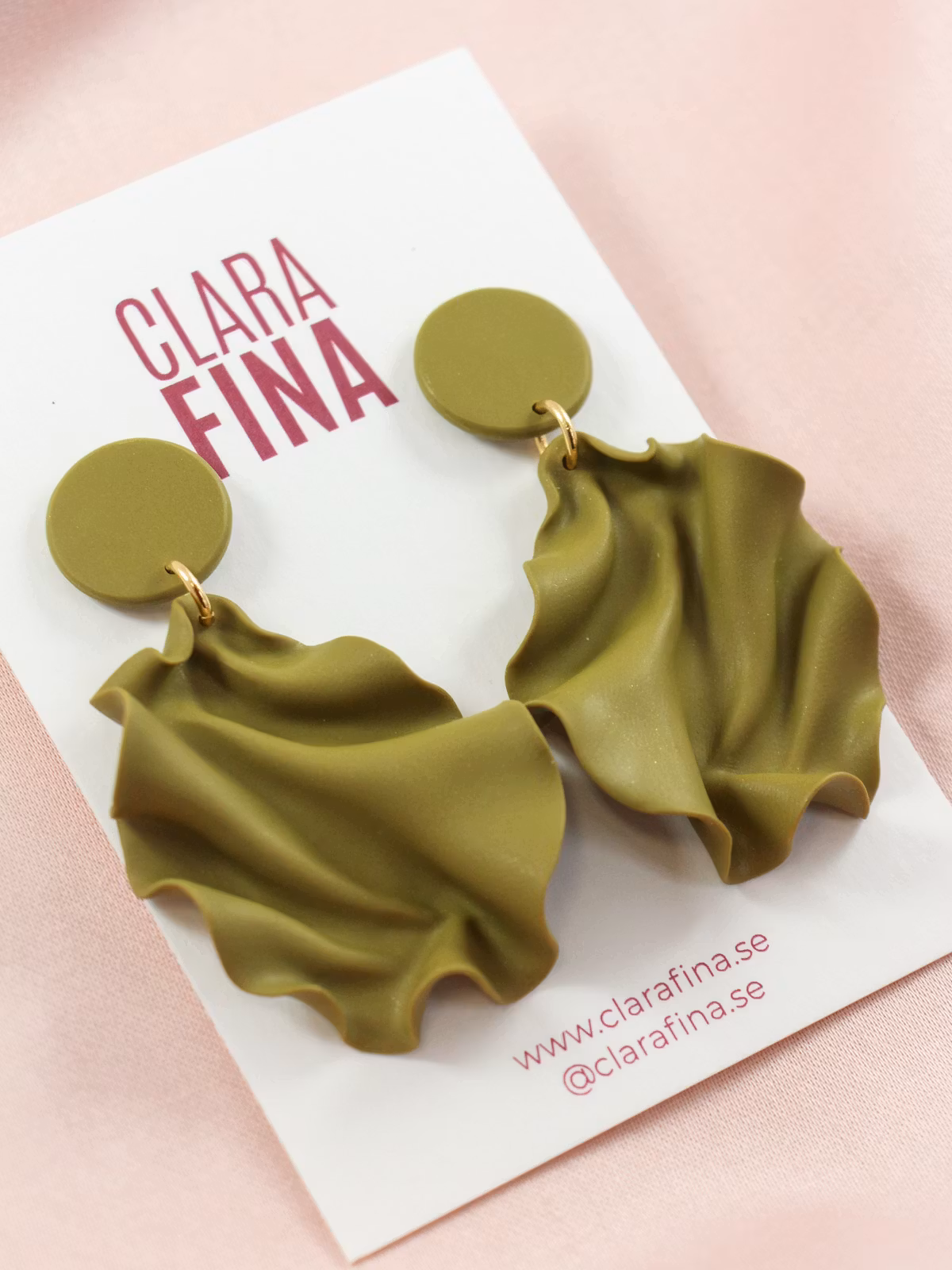 Satin round top MINI olivgrön