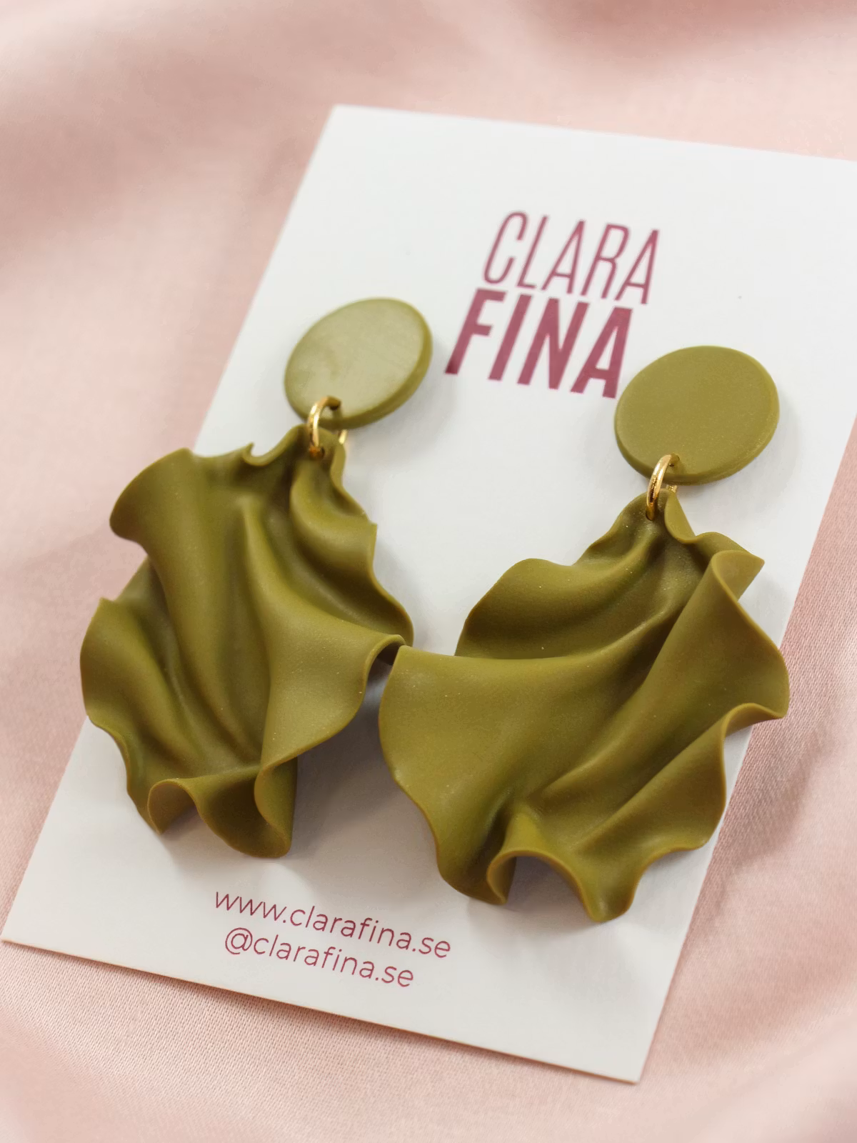 Satin round top MINI olivgrön