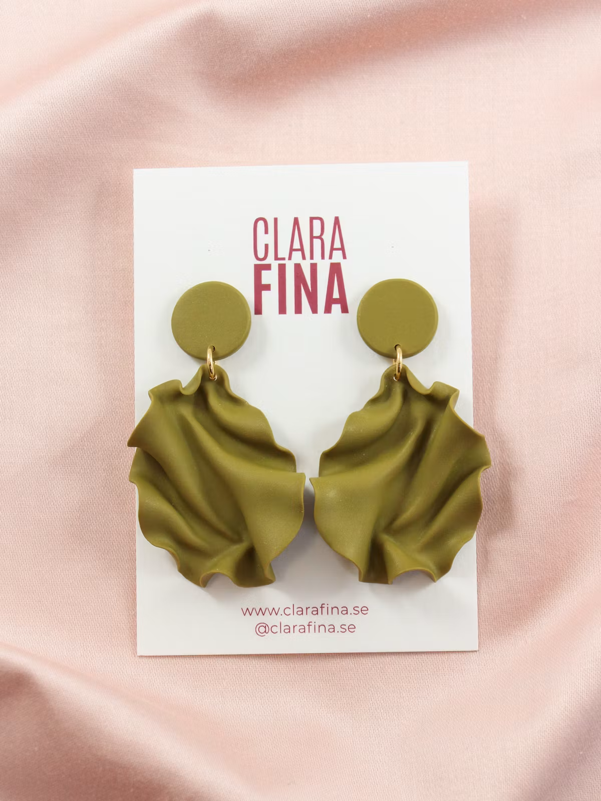 Satin round top MINI olivgrön