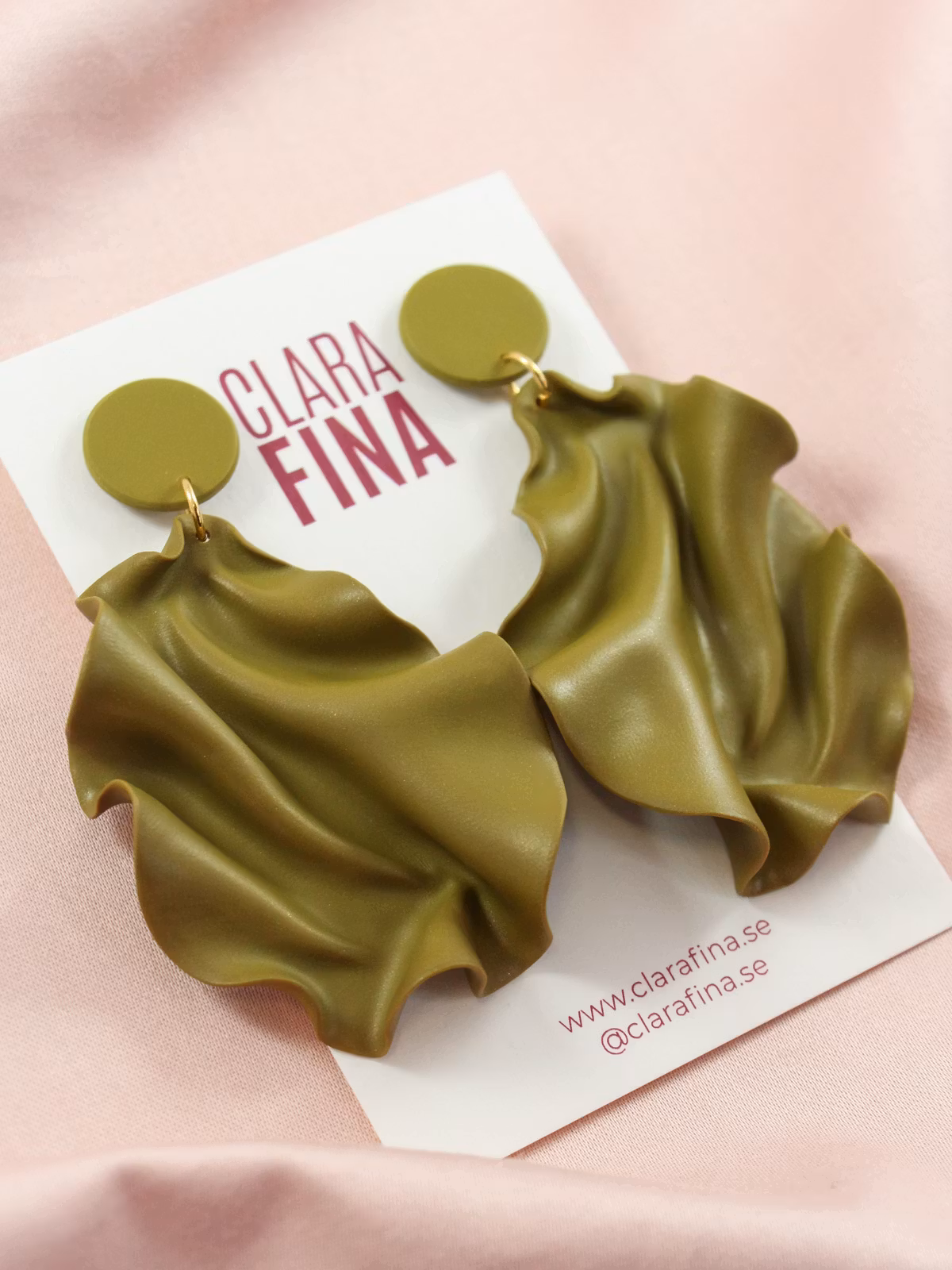 Satin round top olivgrön