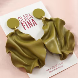 Satin round top olivgrön