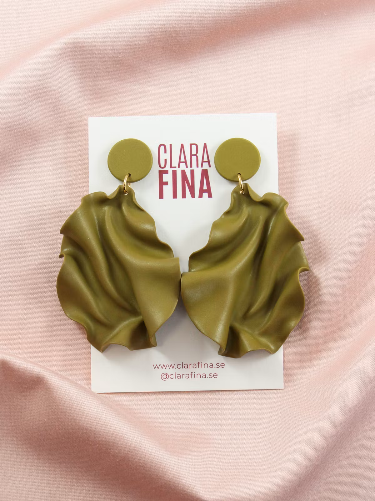 Satin round top olivgrön