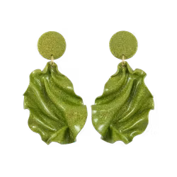 Satin round top MINI limegrönt holografiskt glitter