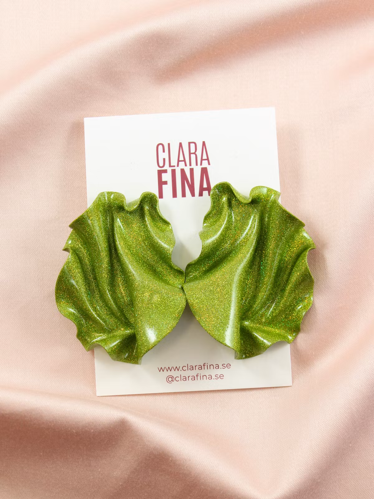 Satin limegrönt holografiskt glitter