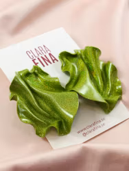 Satin limegrönt holografiskt glitter