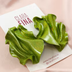 Satin limegrönt holografiskt glitter