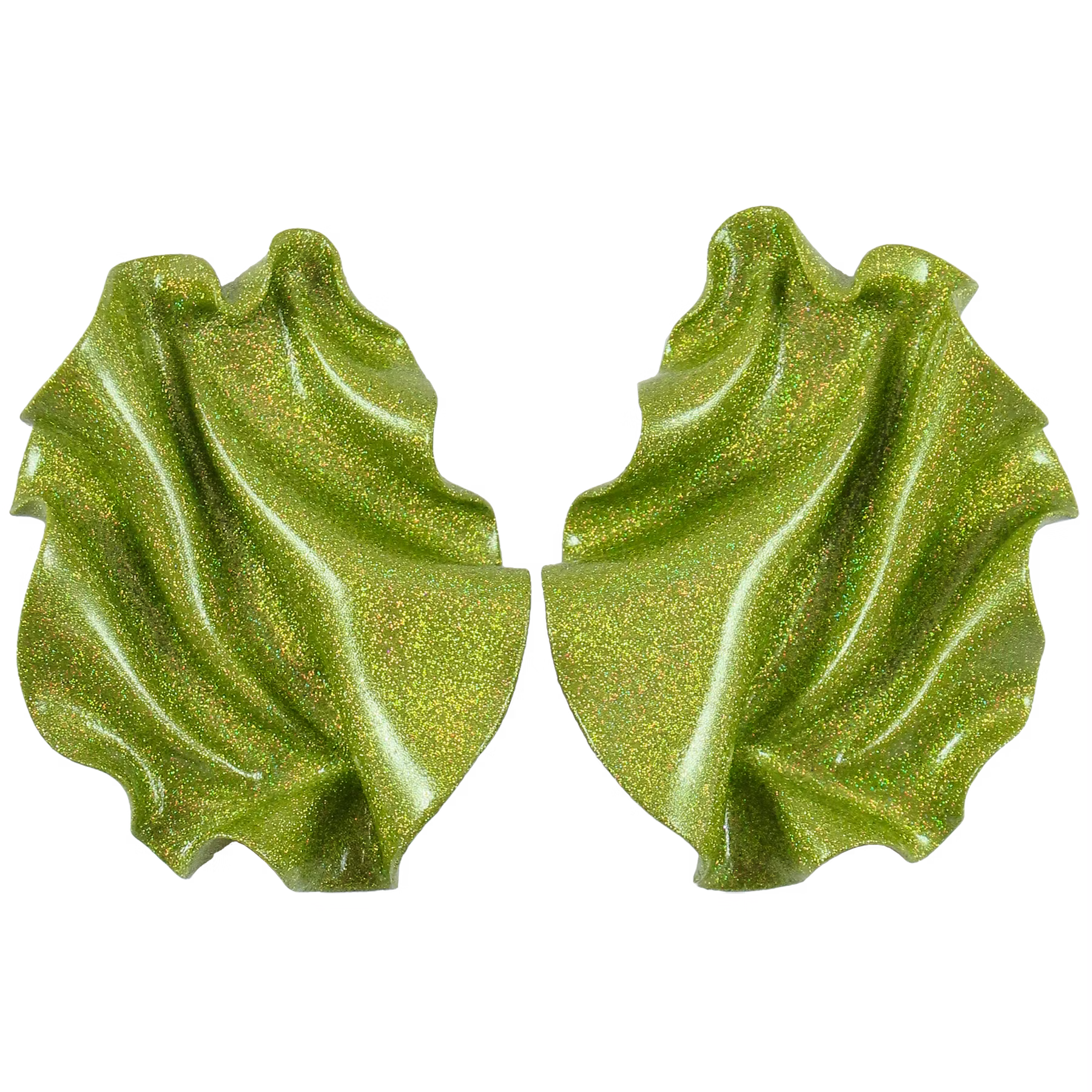 Satin limegrönt holografiskt glitter