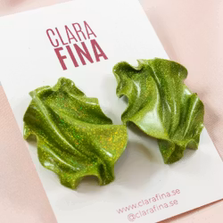 Satin MINI limegrönt holografiskt glitter