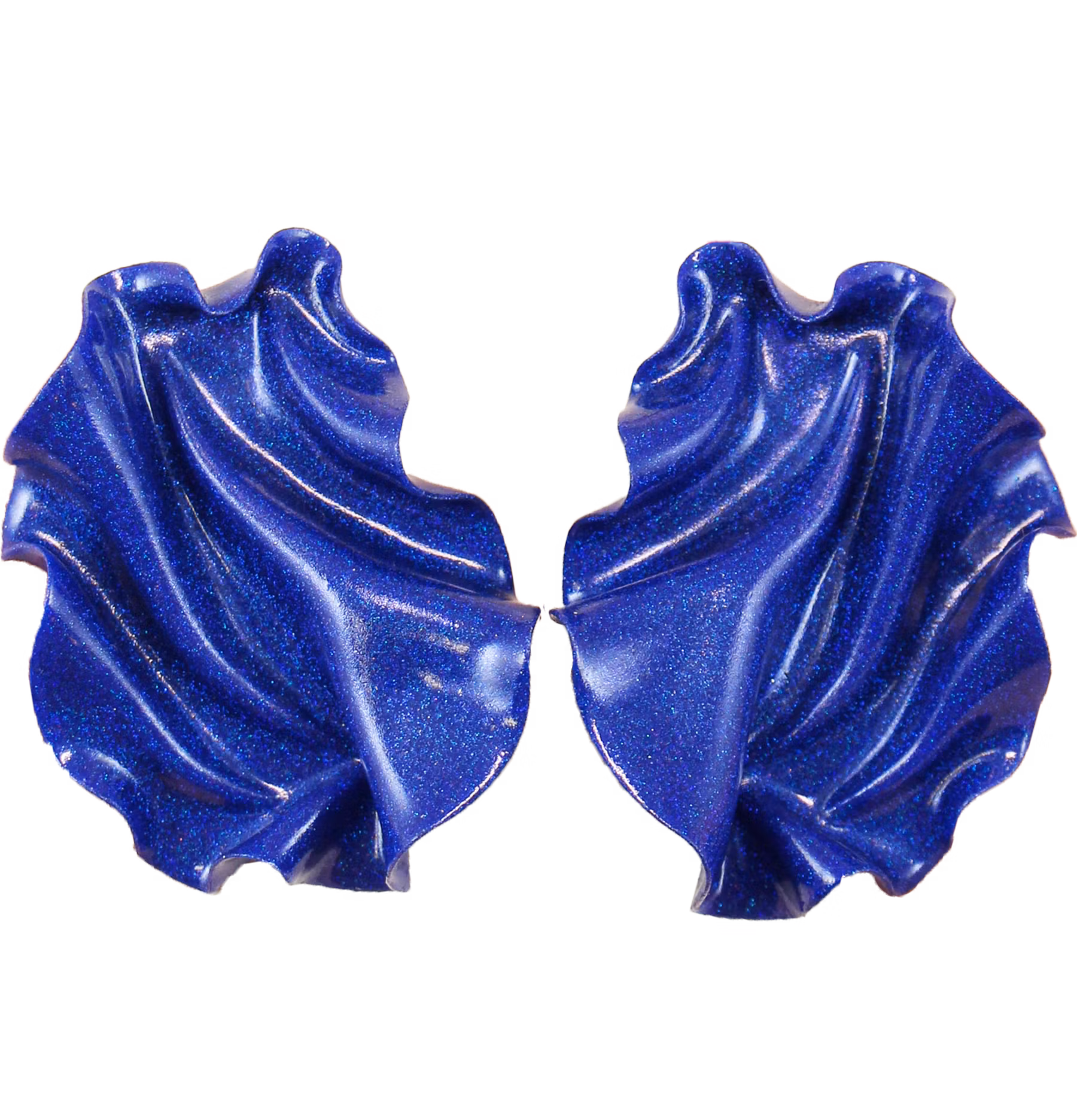 Satin blått glitter