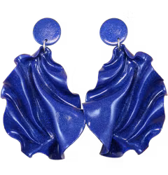 Satin round top blått glitter