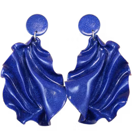 Satin round top blått glitter